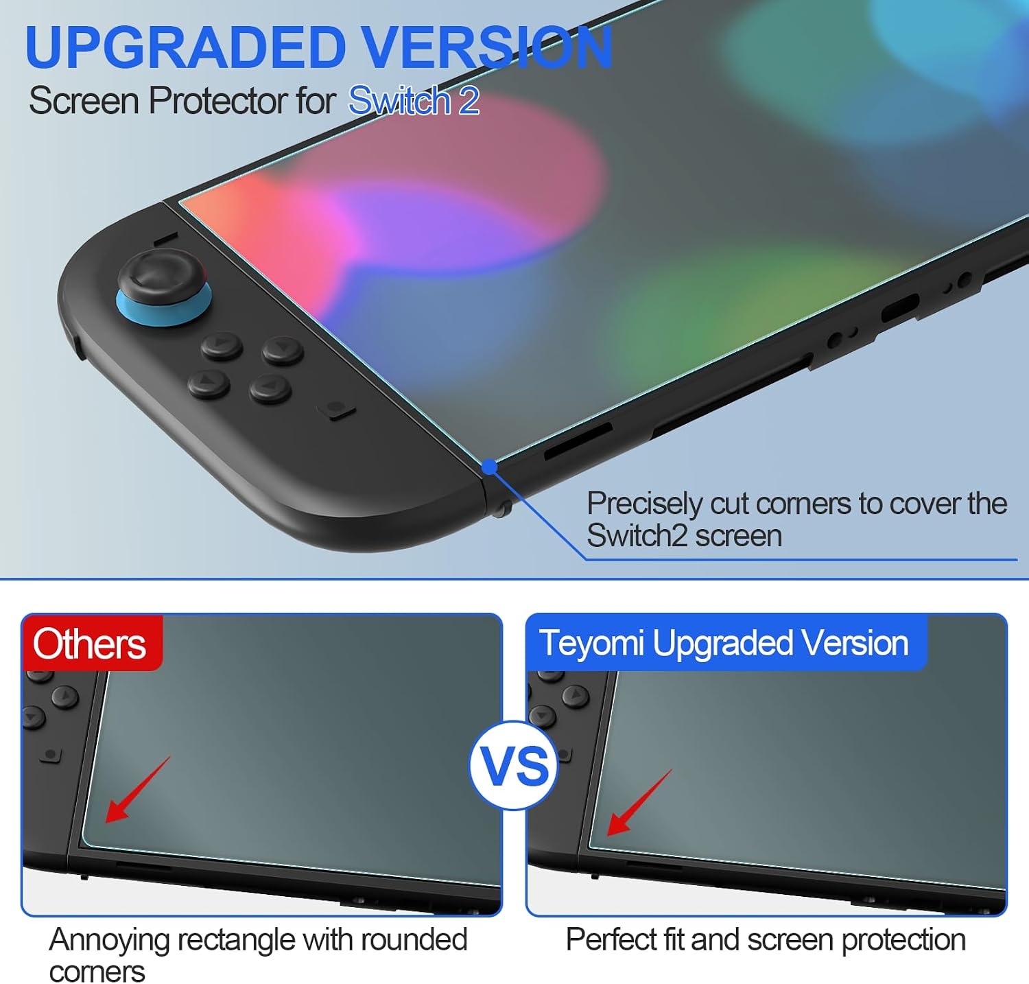 Thumbnail 4 de Teyomi 3-Pack Nintendo Switch 2 Screen Protectors