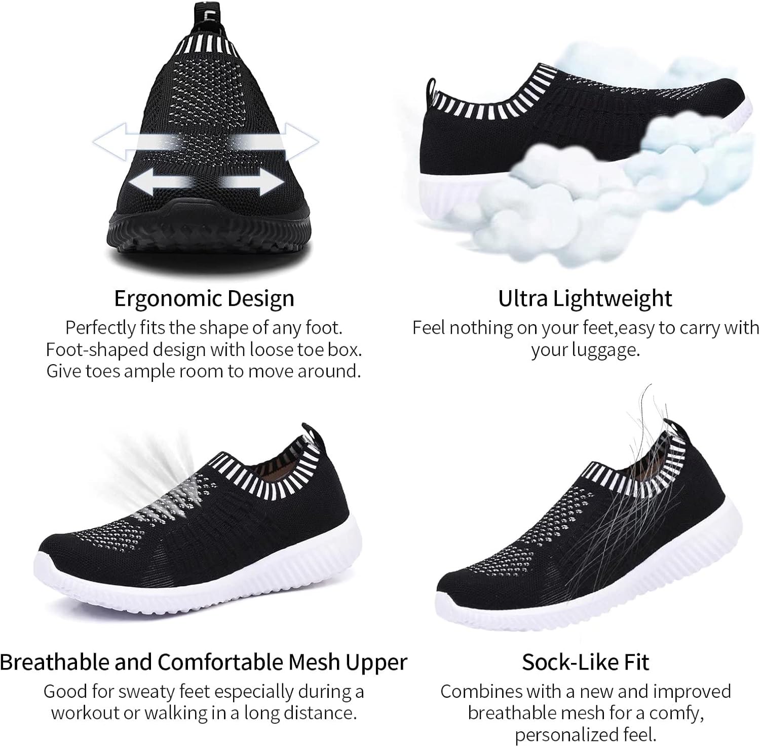 Thumbnail 6 de TIOSEBON Ladies Breathable Mesh Running Shoes: Lightweight, Everyday Trainers for Walking