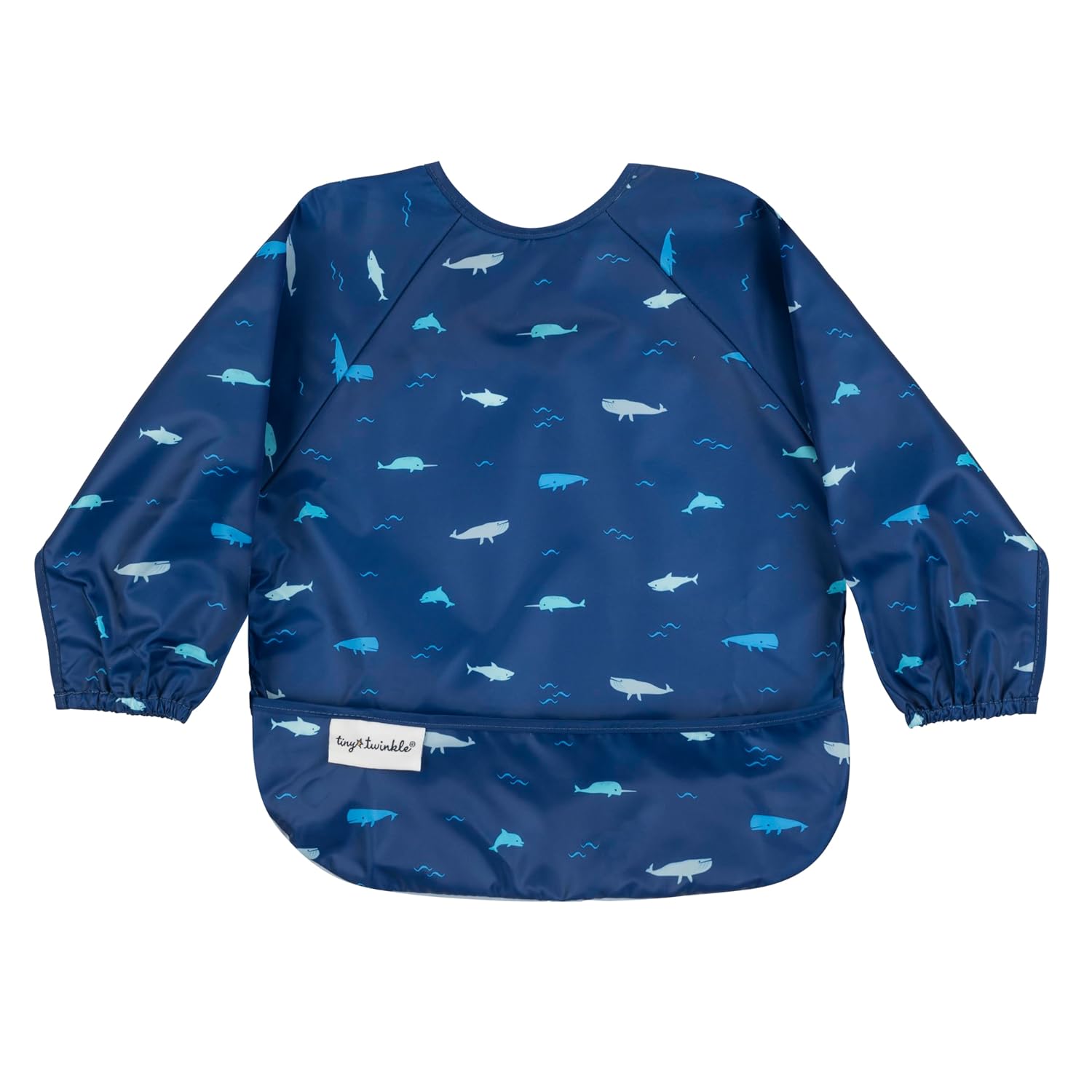 Detalle de Tiny Twinkle Long-Sleeve Baby Bib, Waterproof, Machine Washable, Ocean Life, 6–24M
