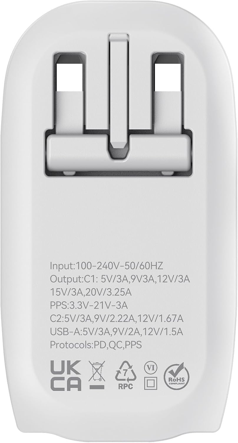 Detalle 2 de TWICK 65W GaN Ultra-Slim Charger with 2 USB-C and USB-A Ports
