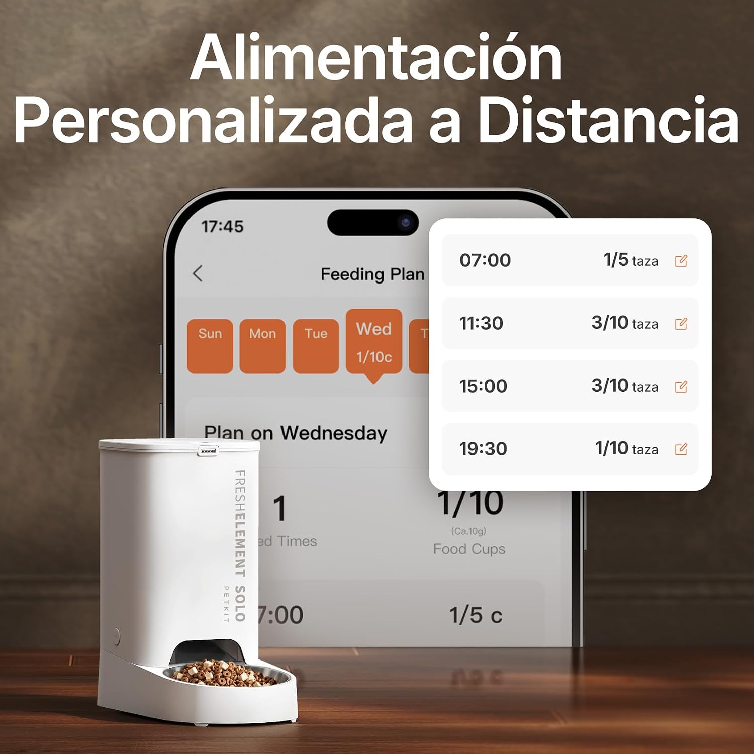 Detalle 1 de PETKIT Comedero Gato Automático WiFi 3L 🐱