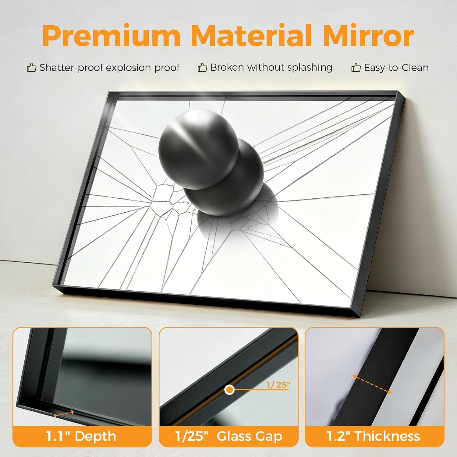 Detalle 1 de NEWBULIG Wall Mirror, 24 x 36 in.