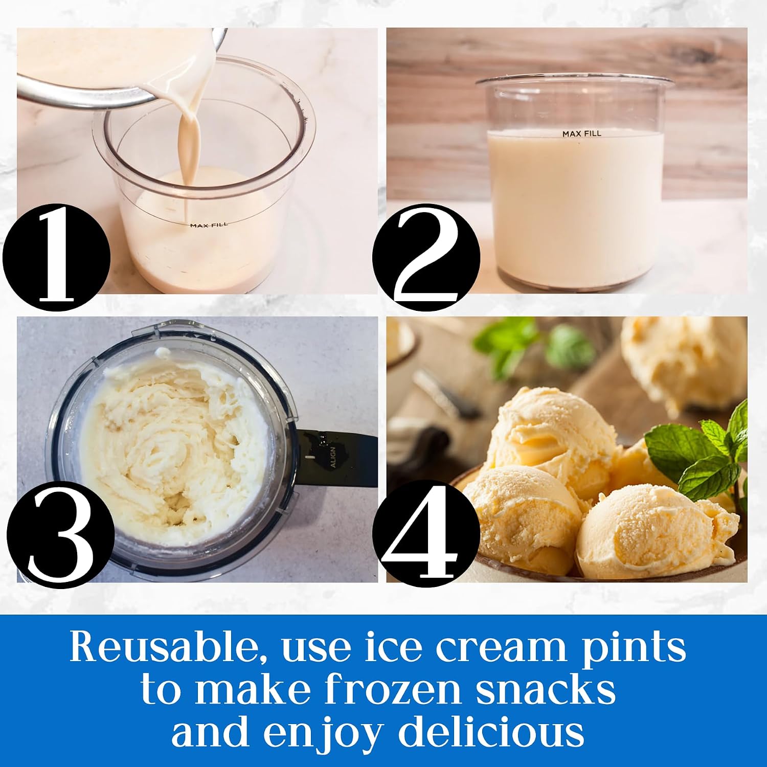Thumbnail 4 de Ninja Creami Pints and Lids 4-pack 🍨