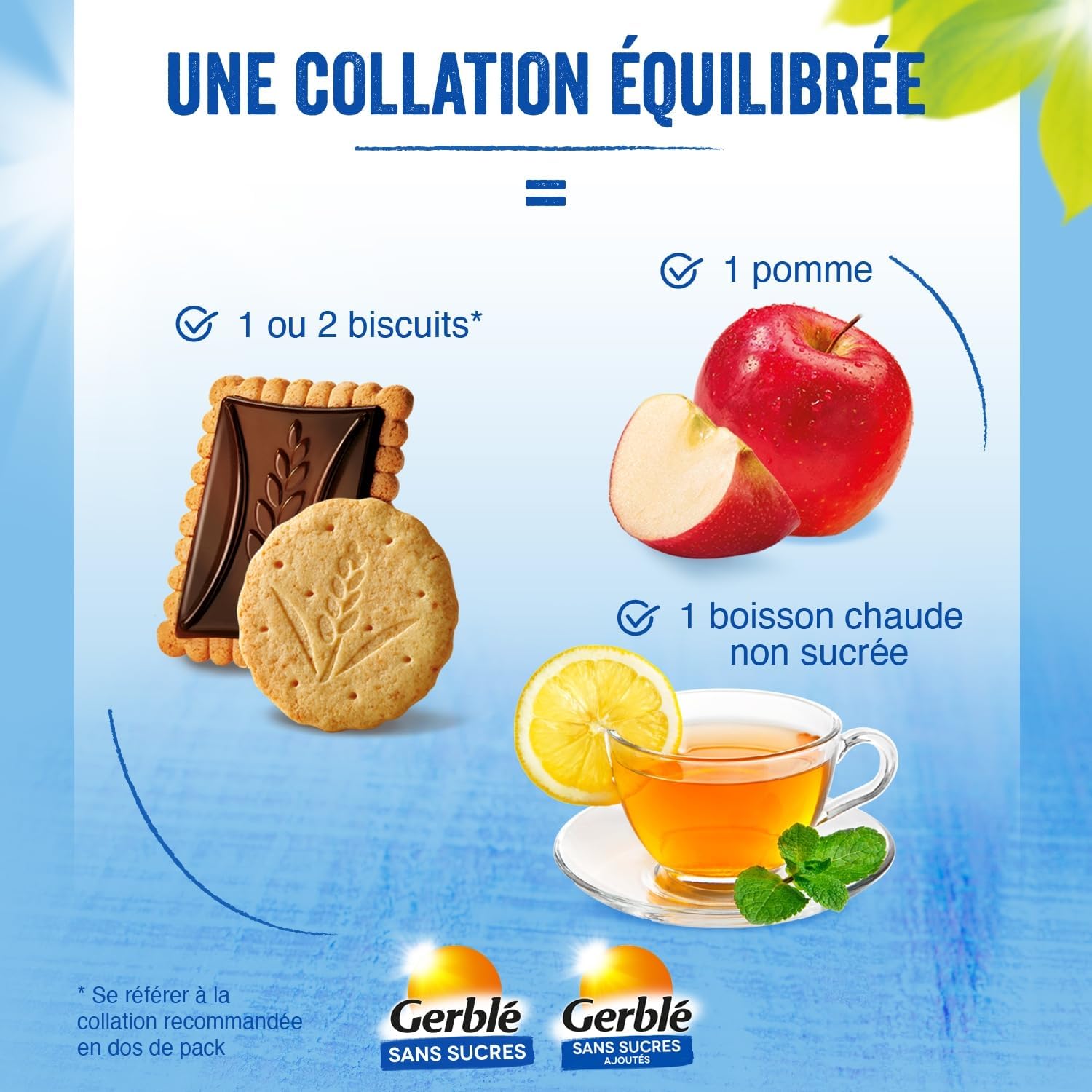 Detalle de Gerblé Moelleux Tout Chocolat Sans Sucres – Gâteau Individuel Gourmand, sans huile de palme, 7 sachets (196 g)