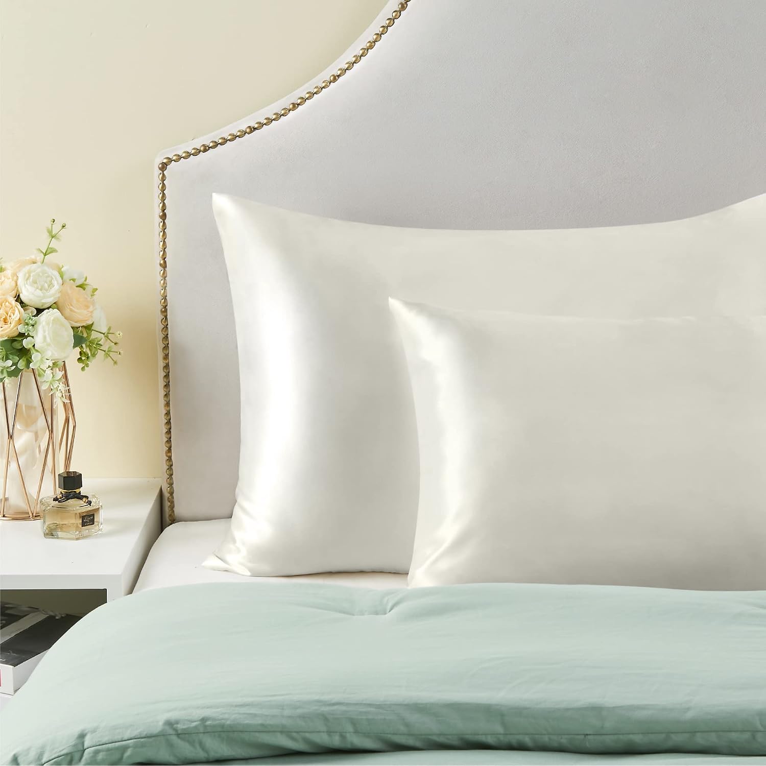 Thumbnail 6 de BEDELITE BEUSA4S1W4TD Satin Pillowcases, Toddler 13x18-Inch, Ivory, Set of 2