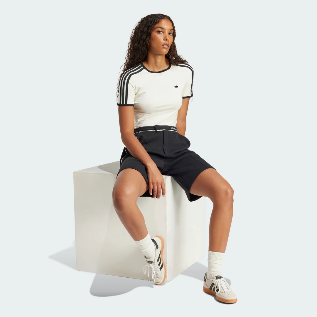 Thumbnail 2 de Camiseta adidas Originals Premium Cali 3 bandas – estilo clásico y versátil en blanco