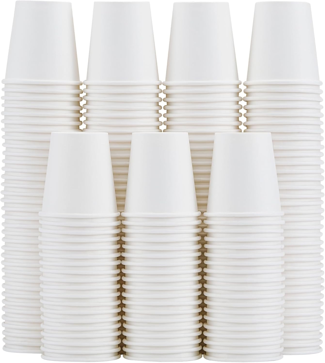 Thumbnail 6 de Clawsoff 300-Count 12 oz Disposable Paper Coffee Cups (Leak-Resistant, Thickened White Cups)