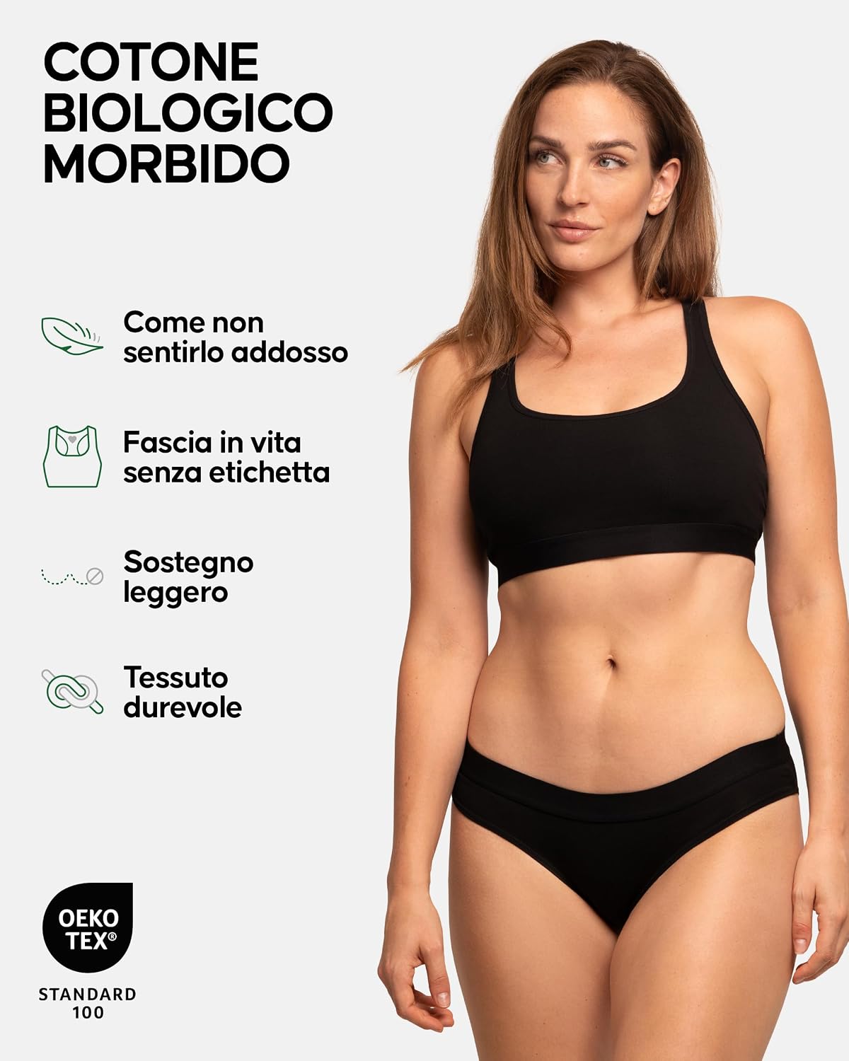 Detalle 2 de DANISH ENDURANCE Bikini Donna Cotone Biologico Slip 3 pezzi