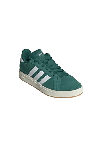 Detalle de adidas Hombre Grand Court Base 00S Shoes – Collegiate Green/Cloud White/Gum, 45 1/3 EU