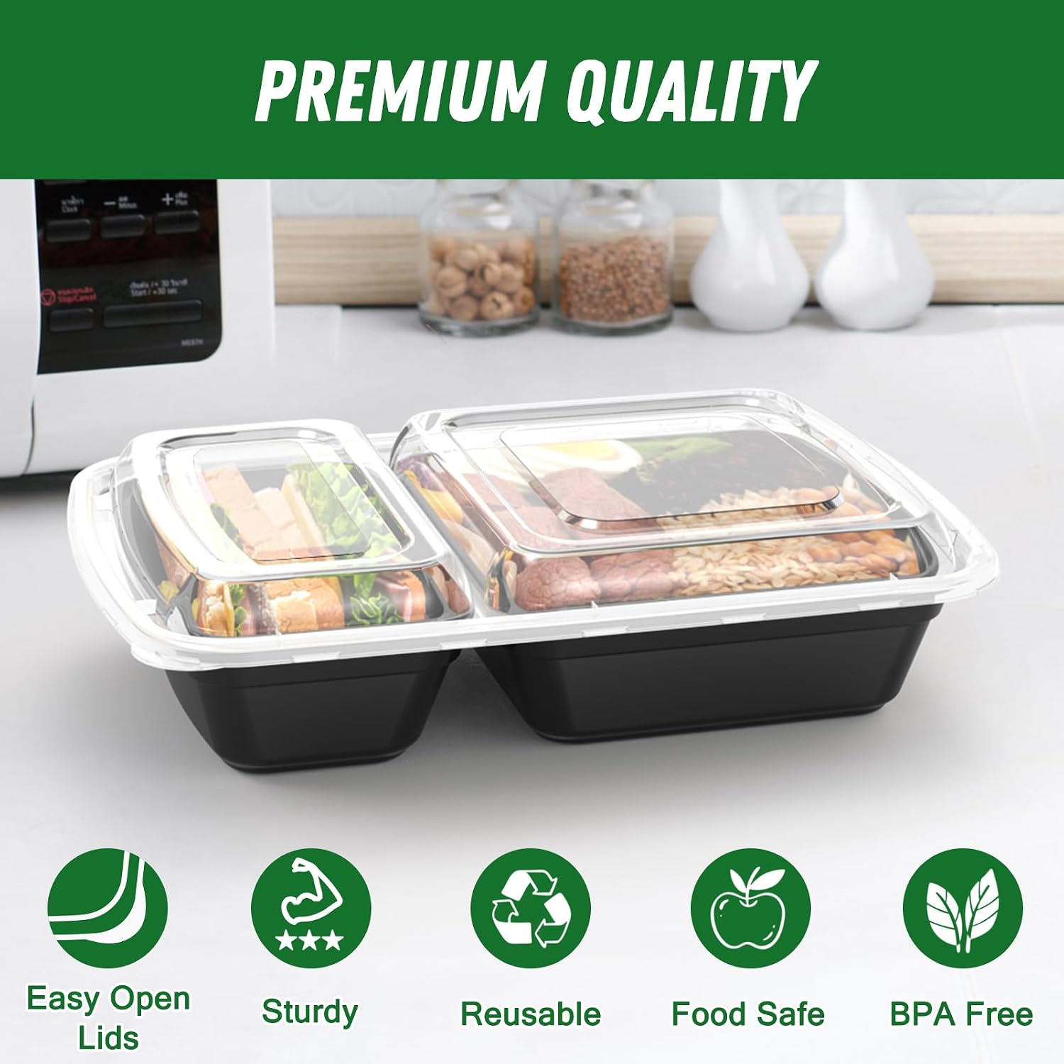 Detalle de Dealusy 28 oz Meal Prep Containers ๐ฑ
