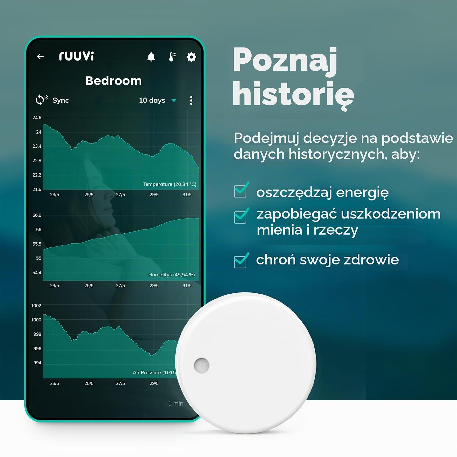 Thumbnail 4 de Ruuvi RuuviTag DRU-001 – czujnik 4 w 1, wielokolorowy