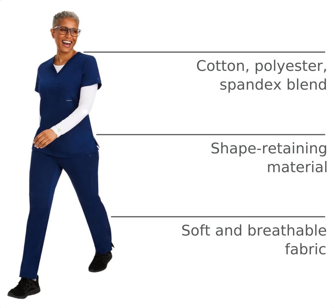 Detalle 2 de Healing Hands 5047 Melissa Women's Long-Sleeve Underscrub Top, Cotton-Blend Knit