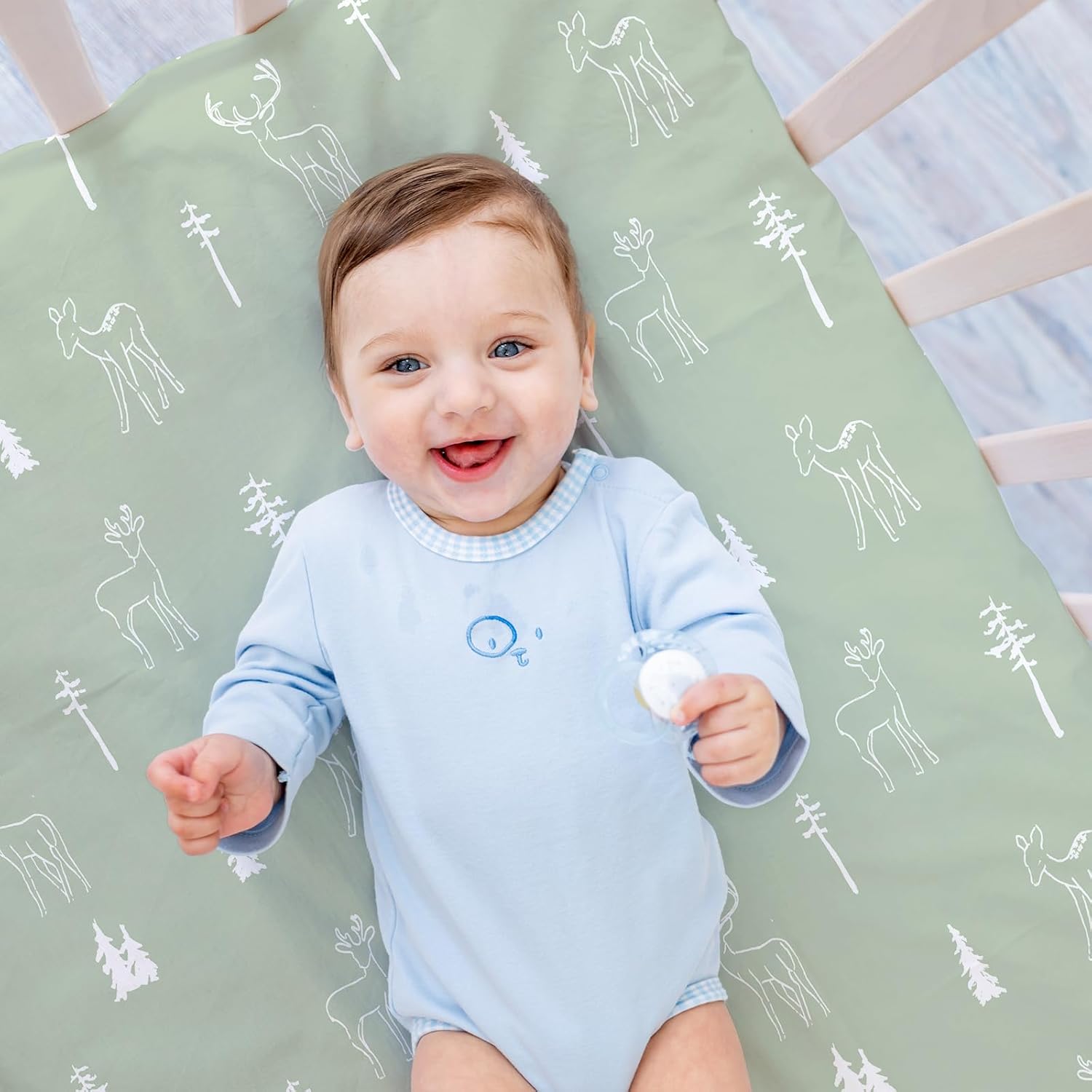 Thumbnail 3 de GLLQUEN BABY 2 Pack Cot Sheets – 100% Microfiber, Breathable, 120 x 60 cm, 360° Elastic Fit