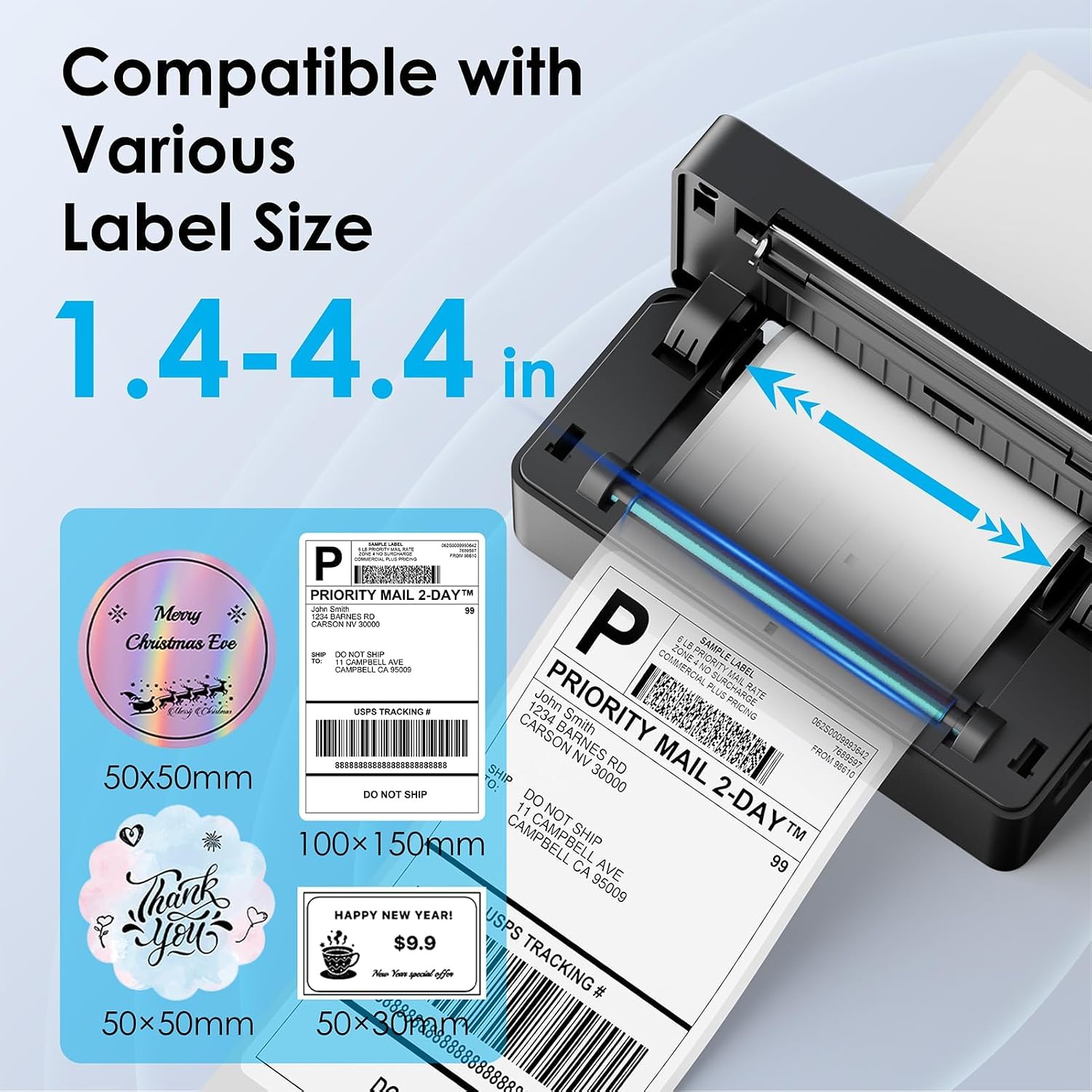 Thumbnail 2 de KNAON Label Printer Bluetooth Y41BT: Compact, versatile 4x6 shipping label printer for small business sellers