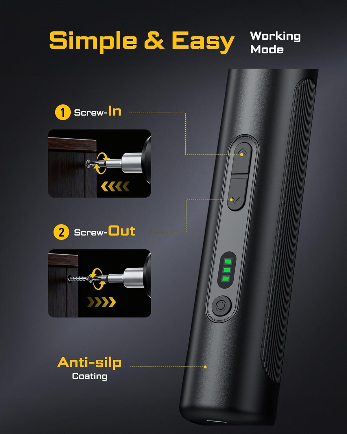 Thumbnail 6 de MrToNo Mini Electric Screwdriver Set: 35-in-1 Cordless Precision Kit