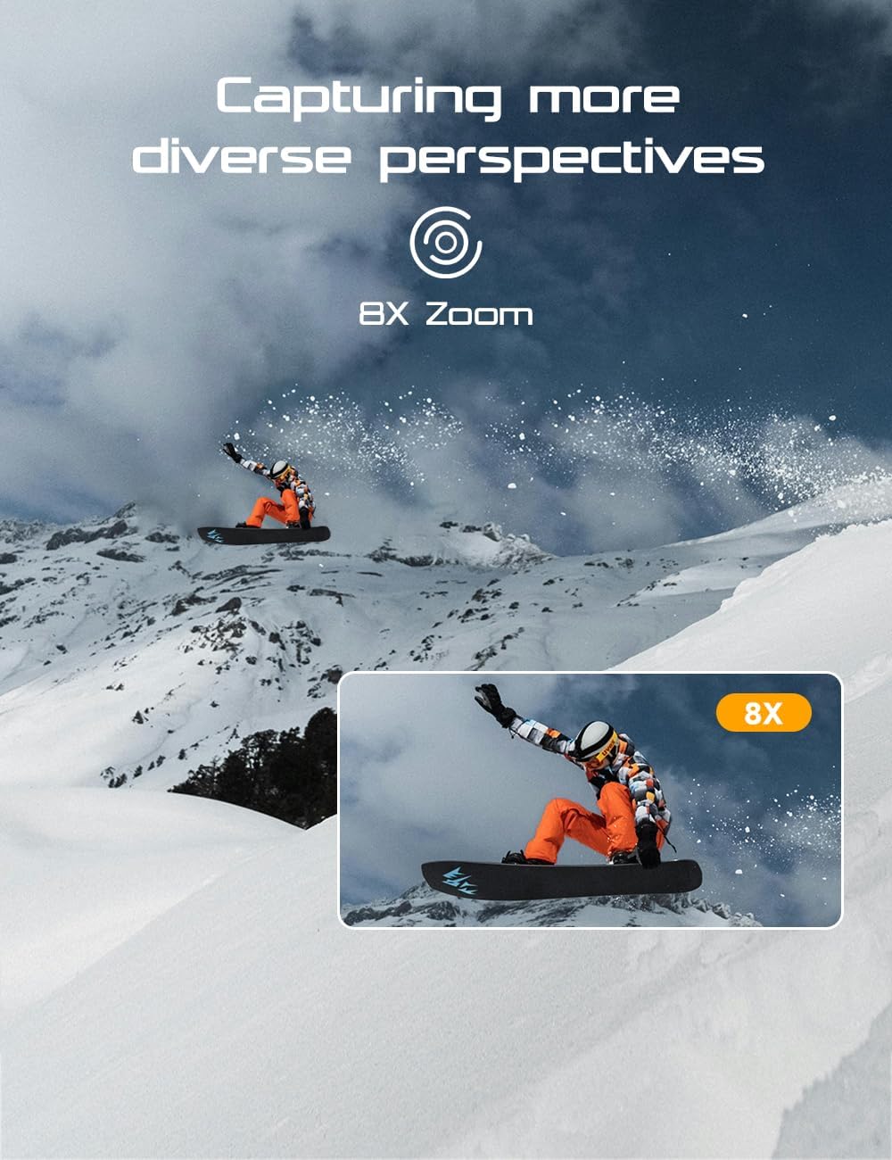 Detalle 2 de Apexcam M80air 4K 60FPS action camera