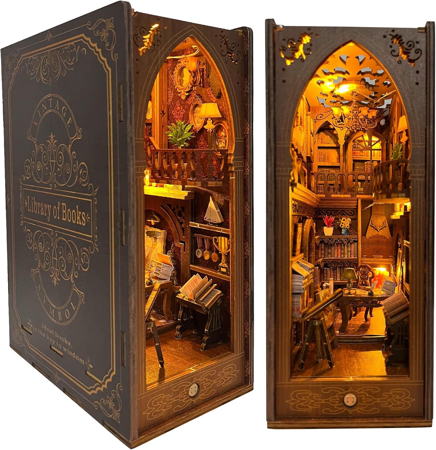 Detalle de CRIOLPO Book Nook Kit DIY Dollhouse
