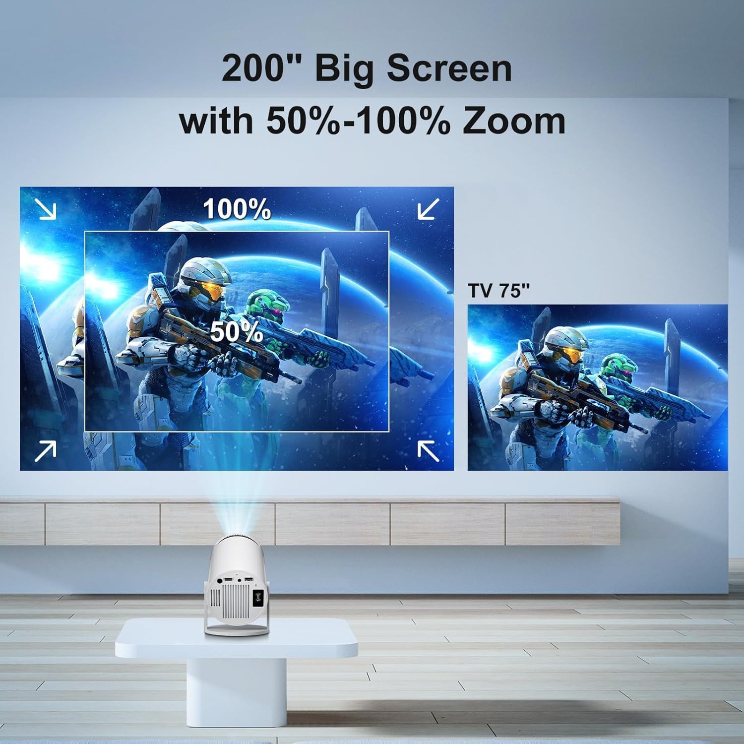 Thumbnail 6 de HY300Pro Mini Projector 12,000 lumens 4K