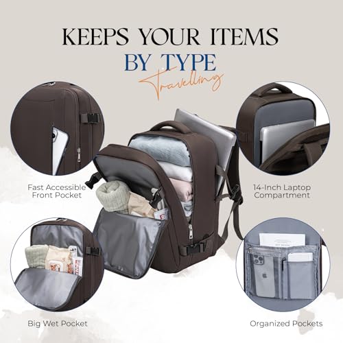 Detalle 2 de VMIKIV Mochila de viaje 40 × 20 × 25 cm, 20 L y compartimento para portátil