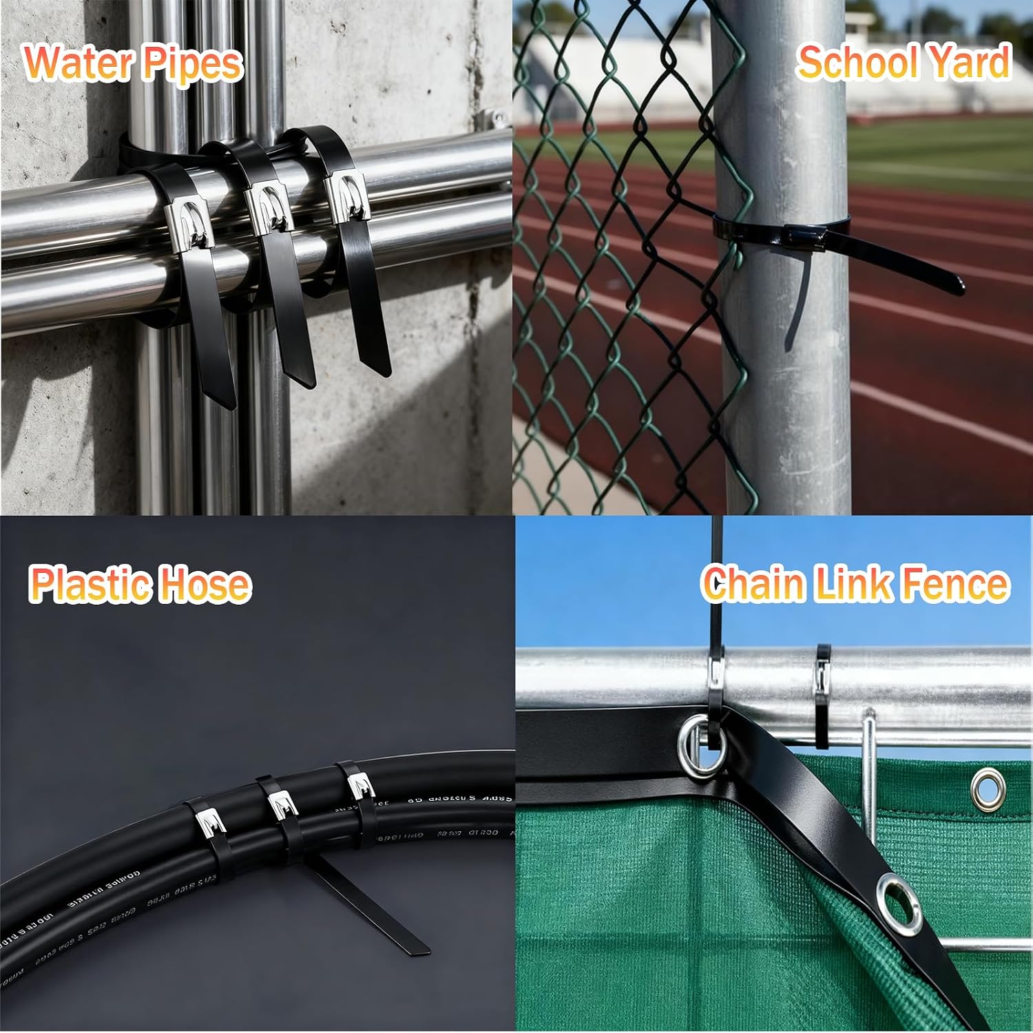 Thumbnail 2 de YEAZHEN YZMZTWCTG-200PB Stainless Steel Cable Tie Gun Kit, 200 Black Ties