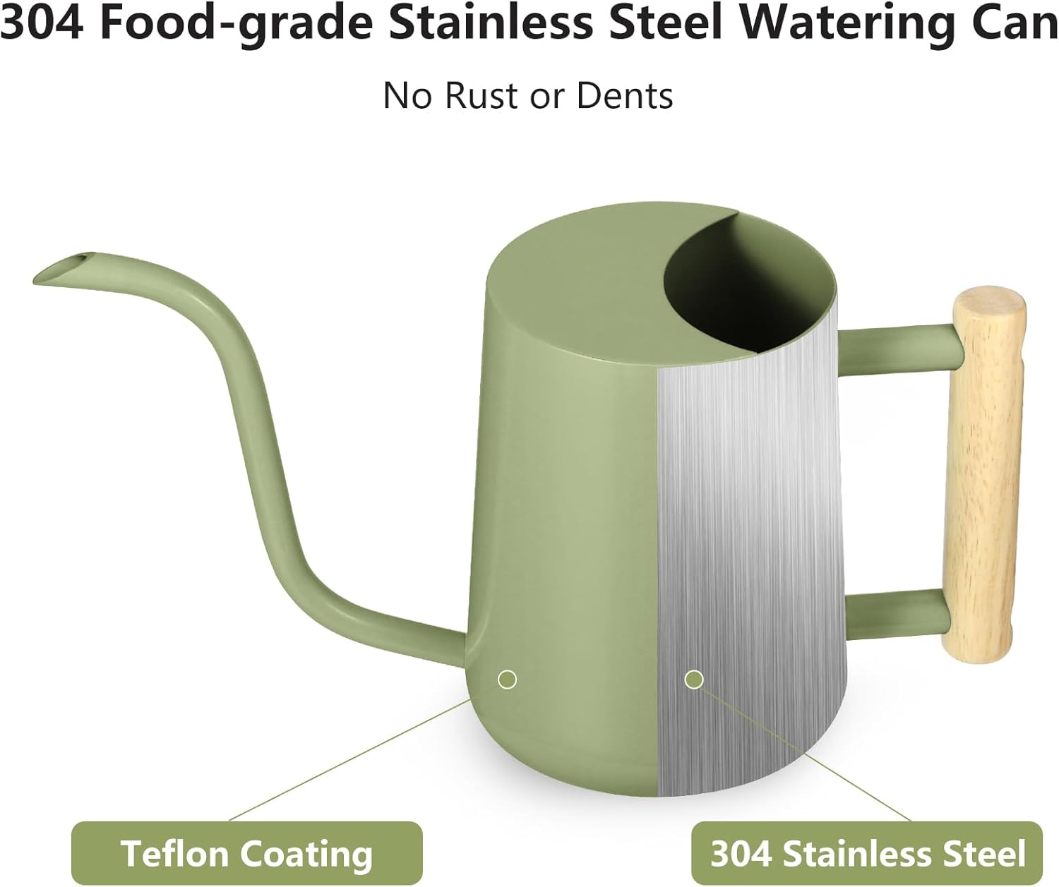 Thumbnail 4 de 35oz Indoor Plants Watering Can, 304 Steel