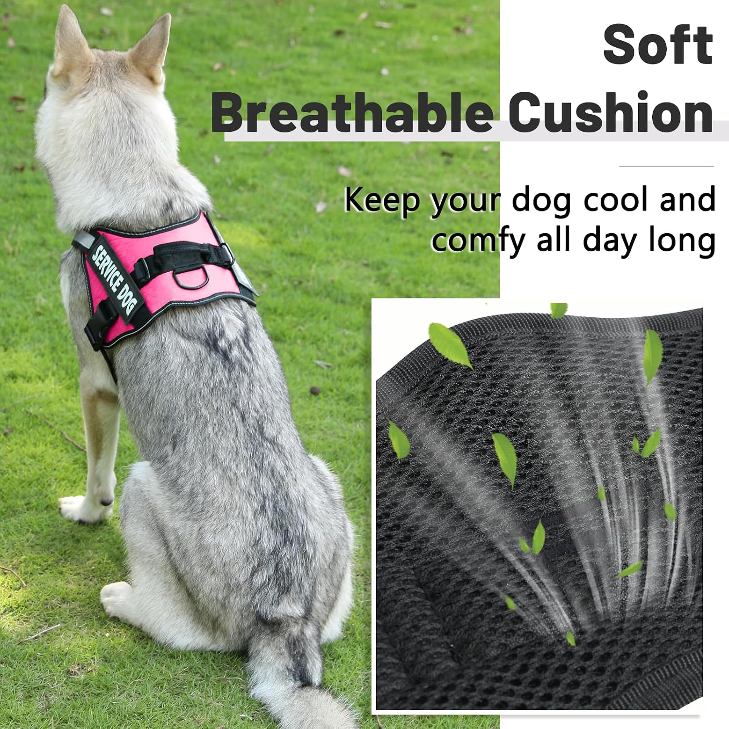 Thumbnail 3 de Belababy Soft No Pull Dog Harness (Small) with Adjustable Assistance Service Vest & Reflective Outdoor Training Strap