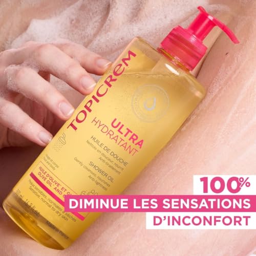 Detalle 2 de Topicrem Ultra-Hydratant, Huile de Douche 8H – Gel douche pour visages et corps, 500 ml