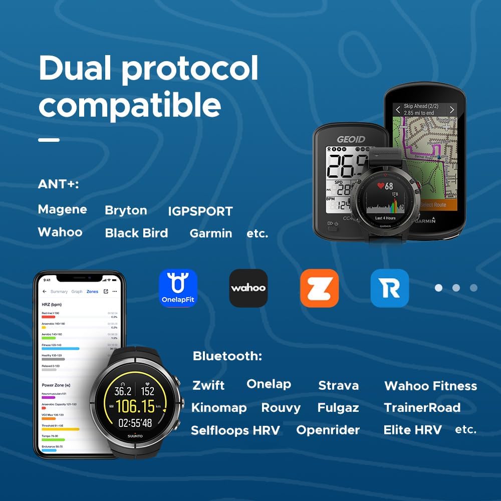 Detalle 2 de GEOID HS500 chest-strap heart rate monitor (Bluetooth 4.2/ANT+, IP67 waterproof)