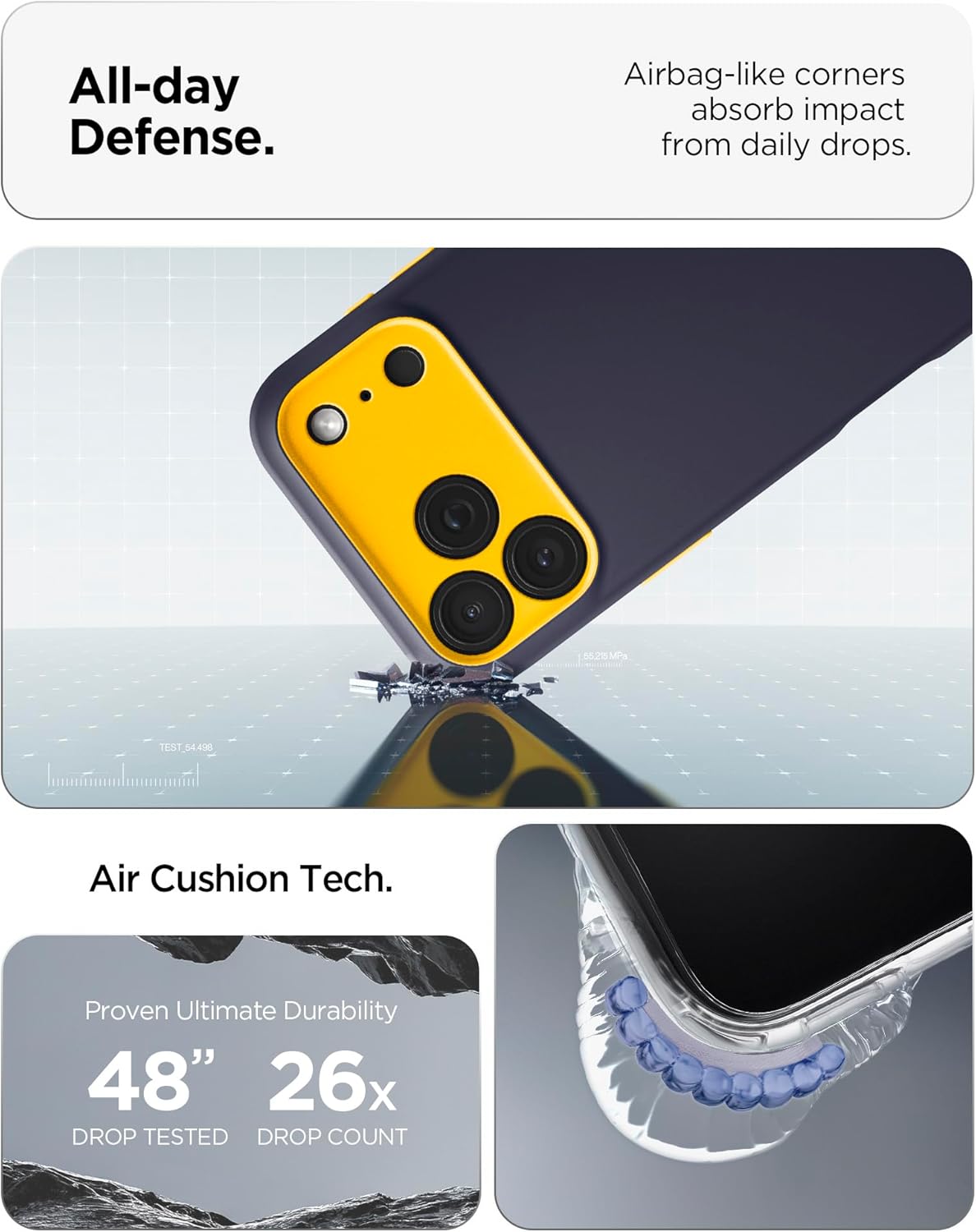 Thumbnail 5 de Spigen Coque iPhone 17 Pro Max Nano Pop MagFit – Bleu Myrtille (effet silicone, micro-points, compatible MagSafe)