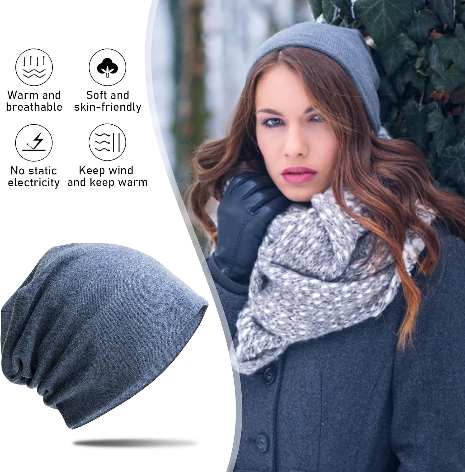 Detalle 2 de Hurinan Slouch Beanie 67g lightweight
