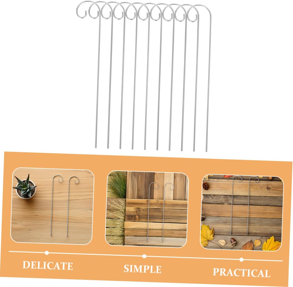 Thumbnail 5 de Milisten 10er Set Pflanzenstecker (30 cm) aus Metall für Garten-Schilder