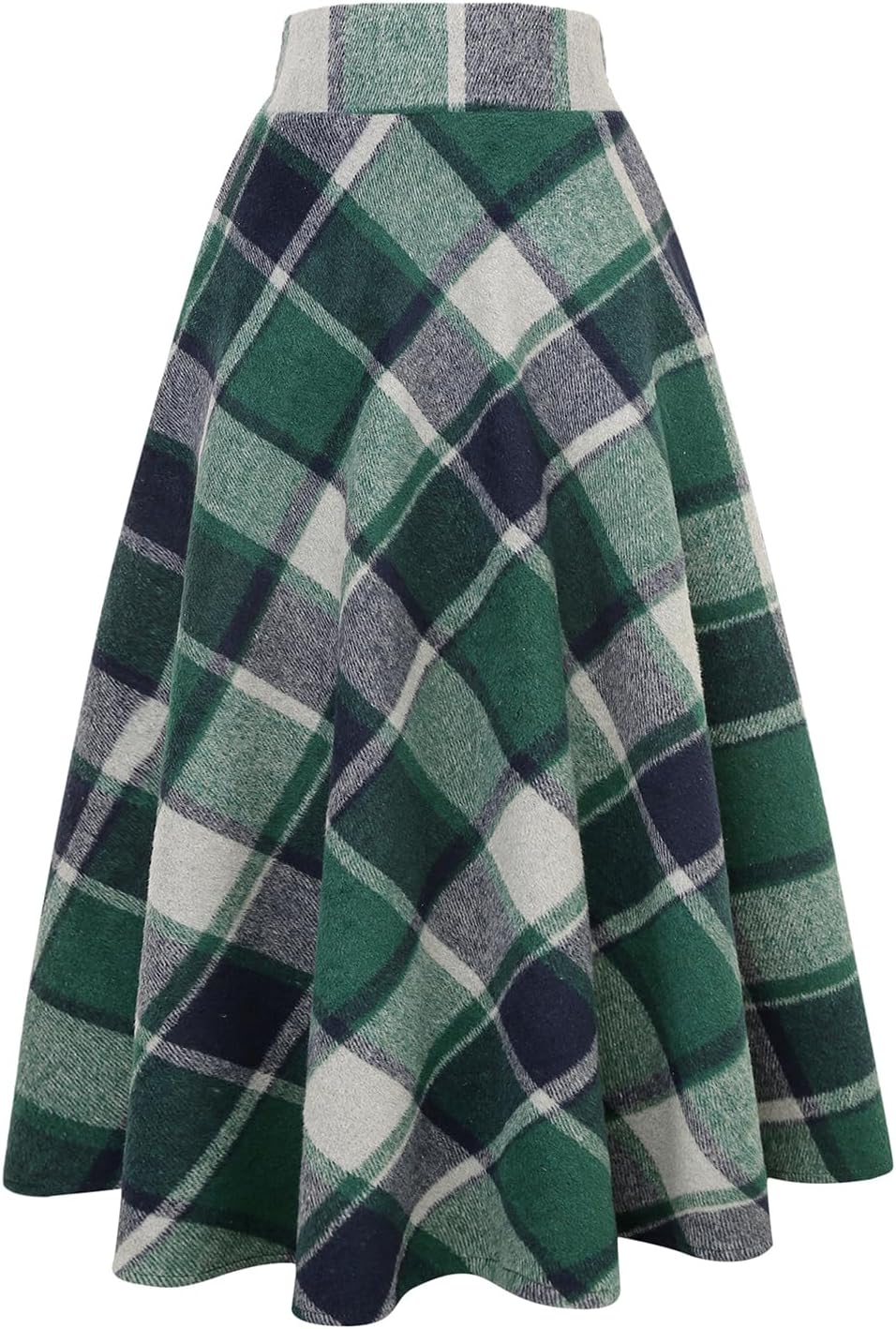 Detalle de IDEALSANXUN Plaid Wool-Blend Skirt