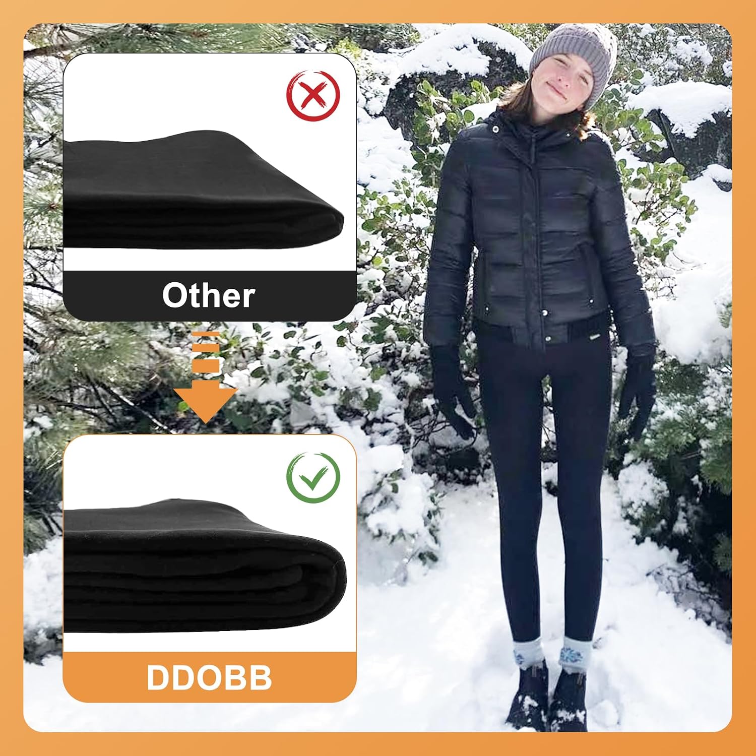 Detalle de DDOBB Thermal Leggings High Waist fleece-lined leggings 🏃♀