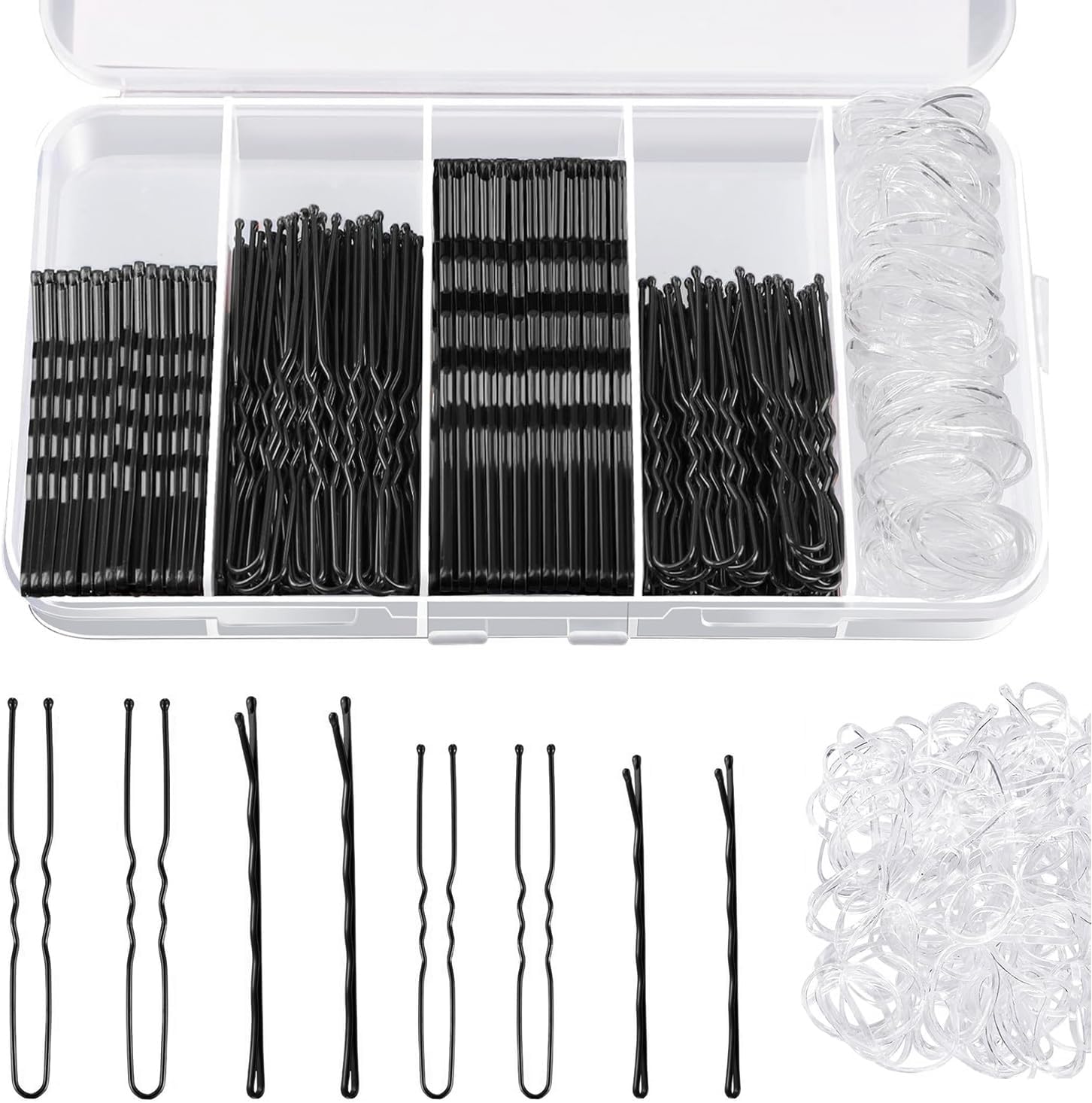 Thumbnail 4 de Xynovate 300 Forcine per Capelli Mollette: Set Professionale di Fermagli e Cerchietti Trasparenti con Scatola di Stoccaggio