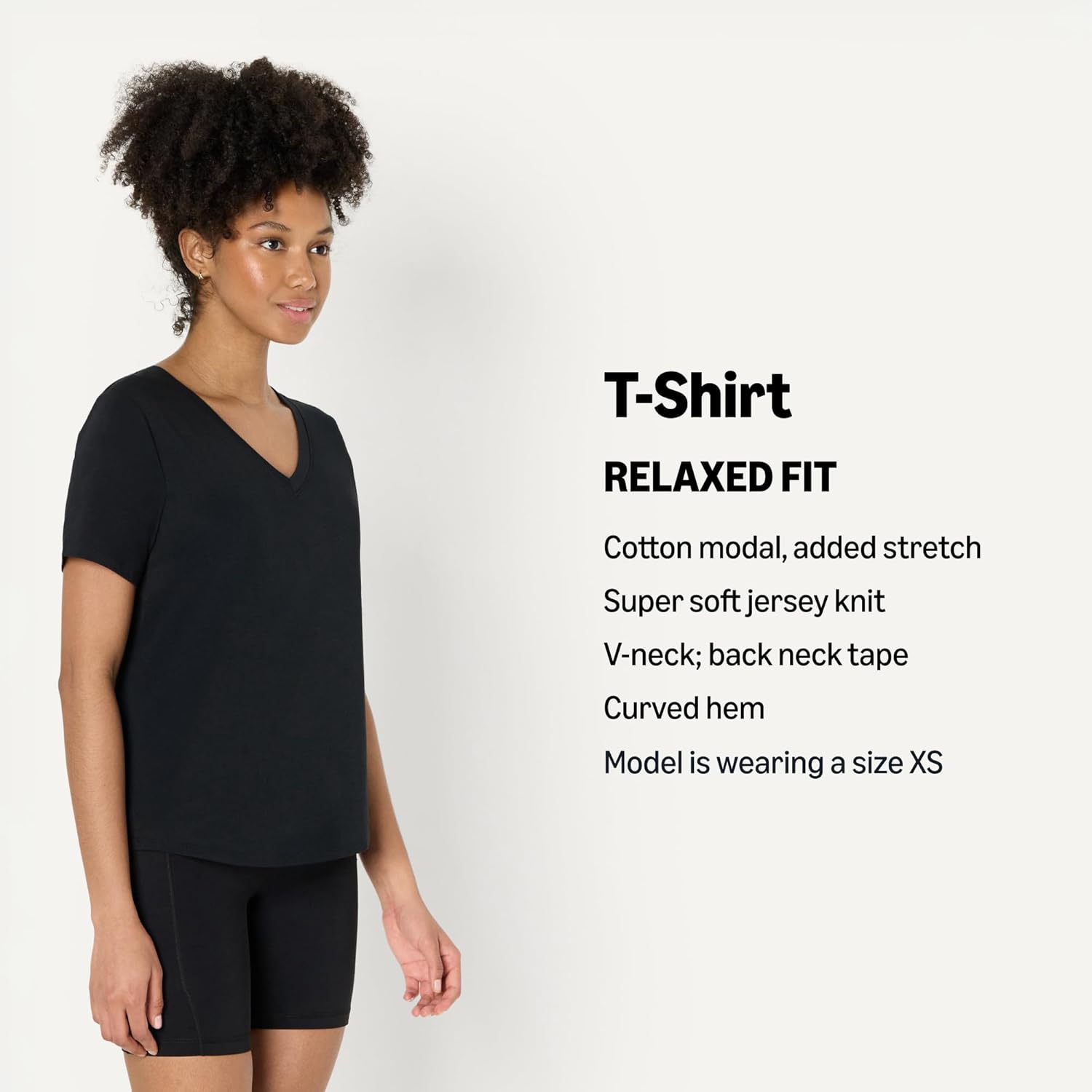 Detalle 2 de Amazon Essentials Women's Active Soft Cotton Modal Blend V-Neck Tee