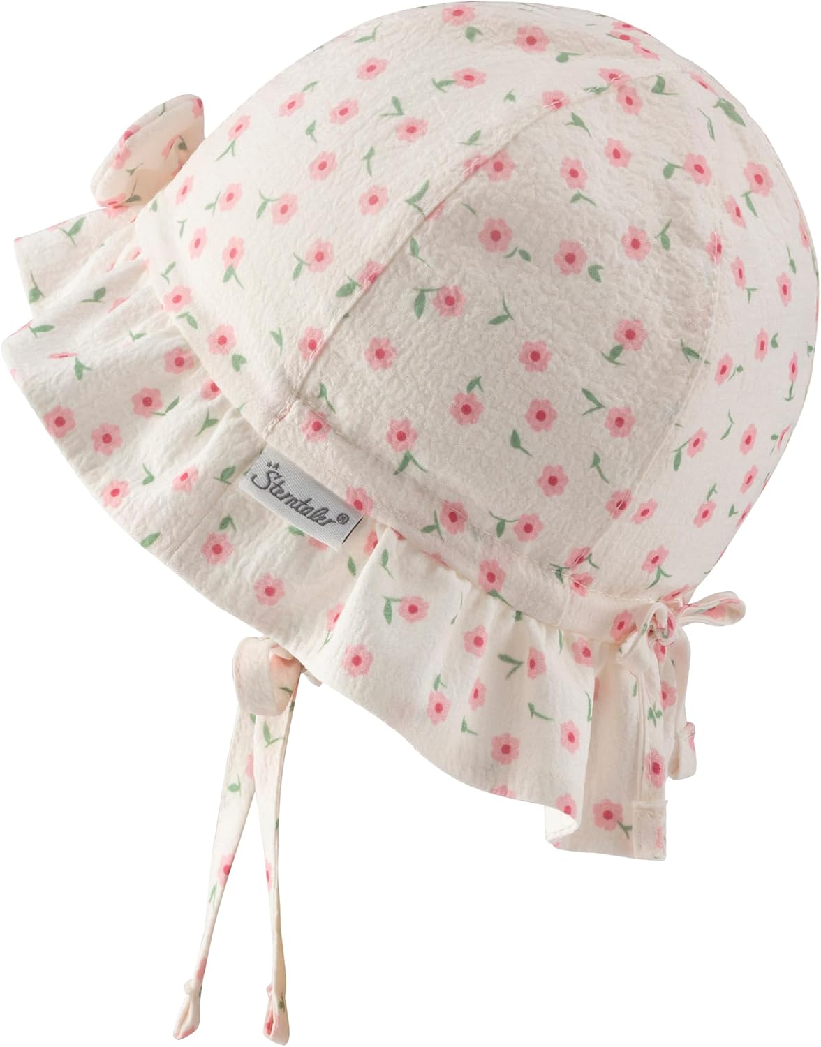 Detalle de Sterntaler Chapeau pour enfant imprimé fleurs – coton et batiste bio