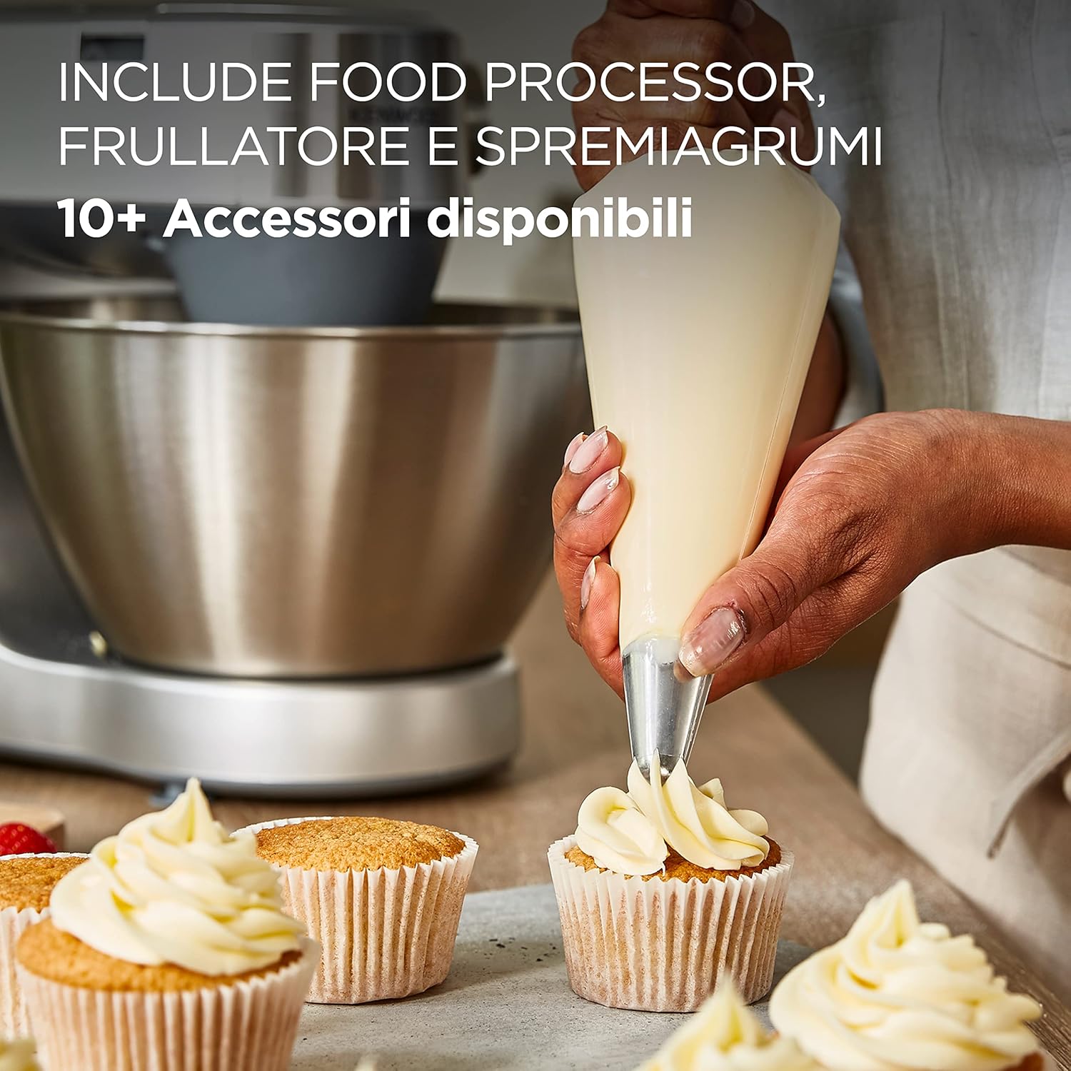 Detalle de Kenwood KHC29.H0WH Prospero+ impastatrice planetaria con ciotola 4,3 L, robot e spremiagrumi, bianco