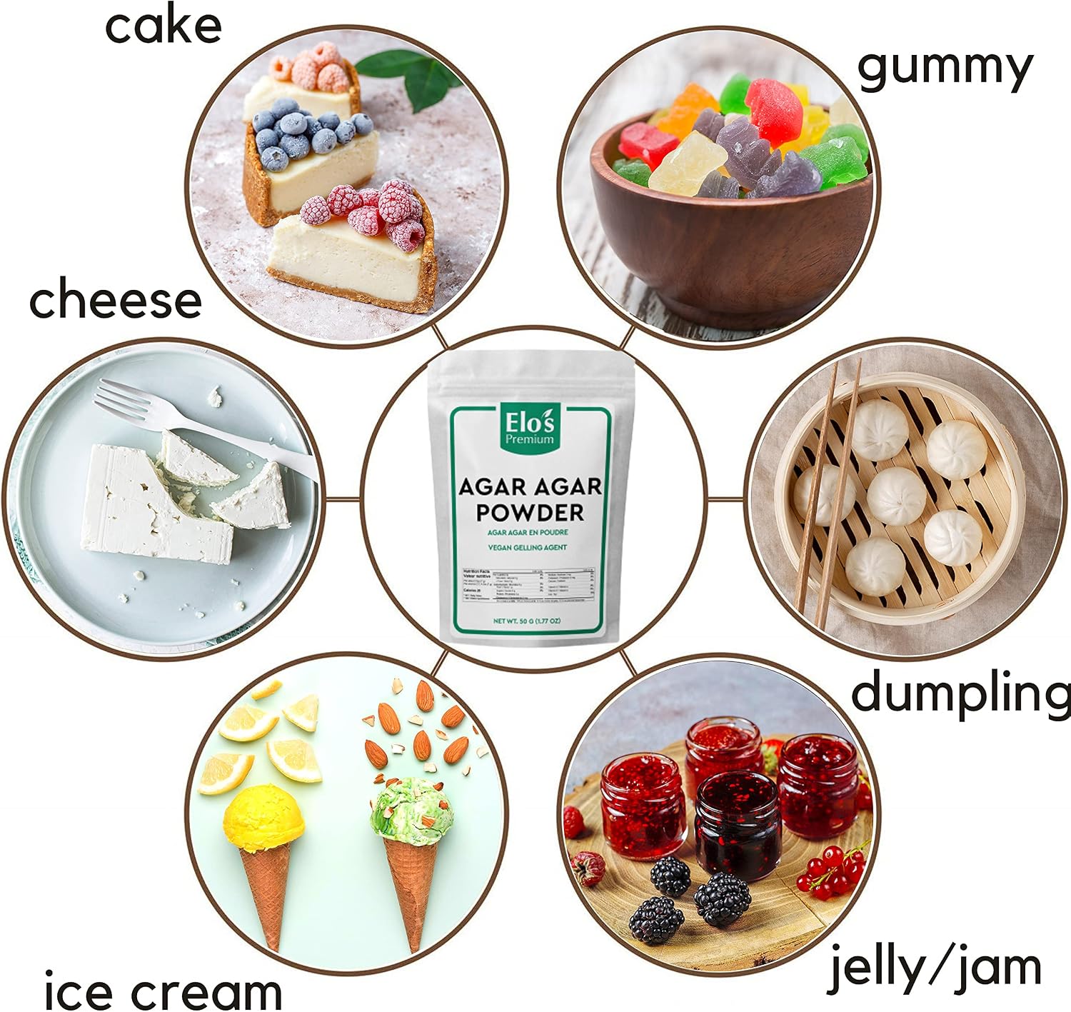 Thumbnail 4 de Elo’s Premium Agar Agar Powder, 50 g Vegan Thickener for Jellies and Desserts