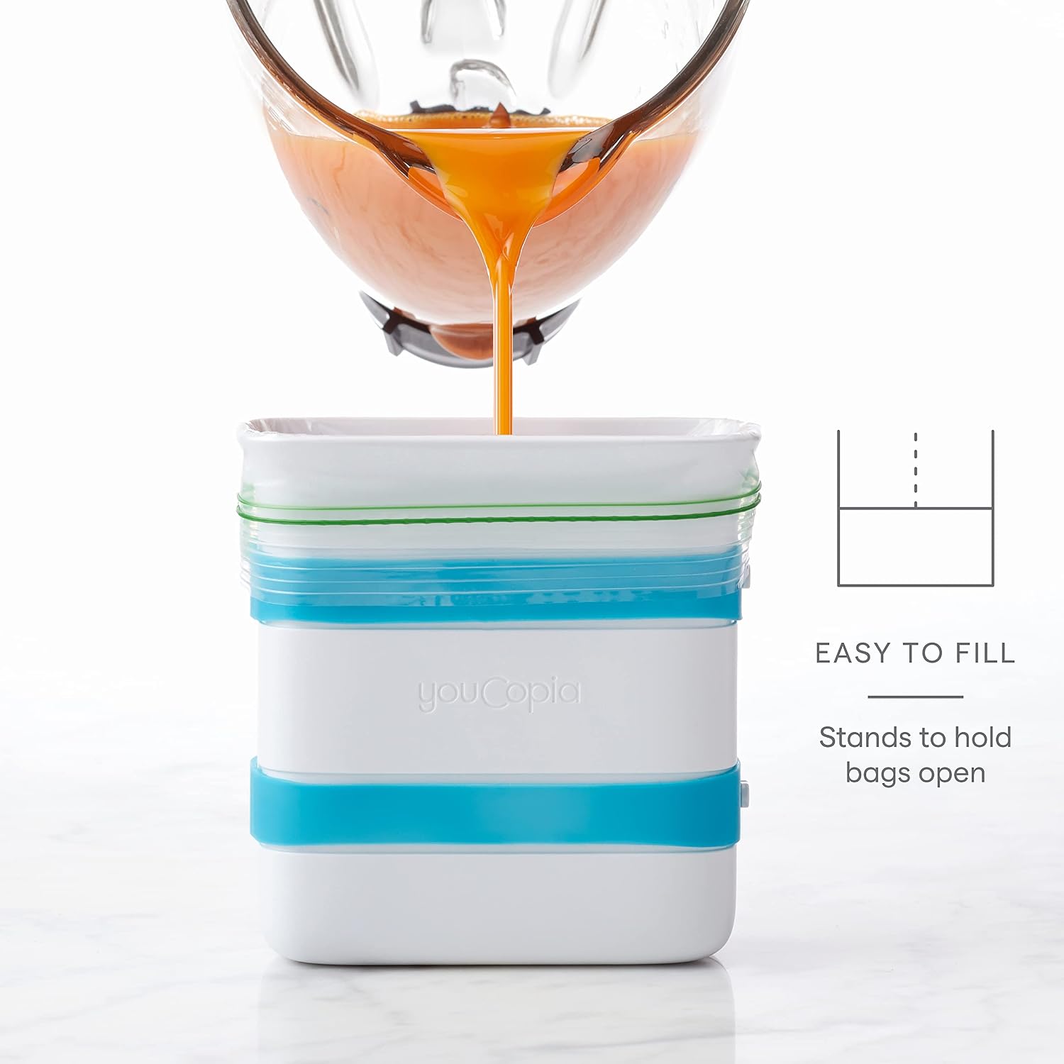 Detalle de YouCopia FreezeUp Freezer Food Block Maker 2-Cup 🍽
