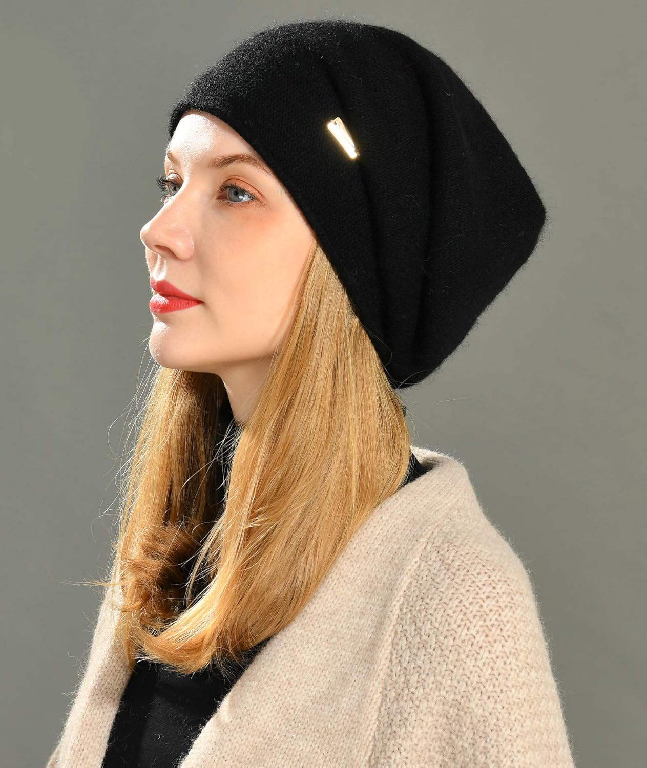 Detalle de jaxmonoy Slouchy Knit Beanie Hat for Women