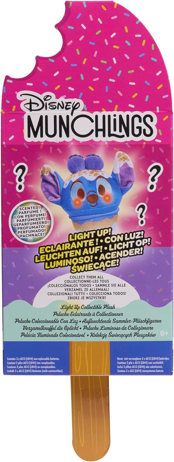 Detalle de Just Play Disney Munchlings Light-Up-Plüschspielzeug mit Duft (11,4 cm) – zum Sammeln