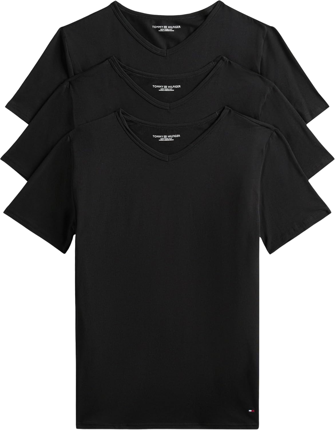 Thumbnail 6 de Tommy Hilfiger Herren 3er-Pack T-Shirts Kurzarm mit V-Ausschnitt (Stretch)