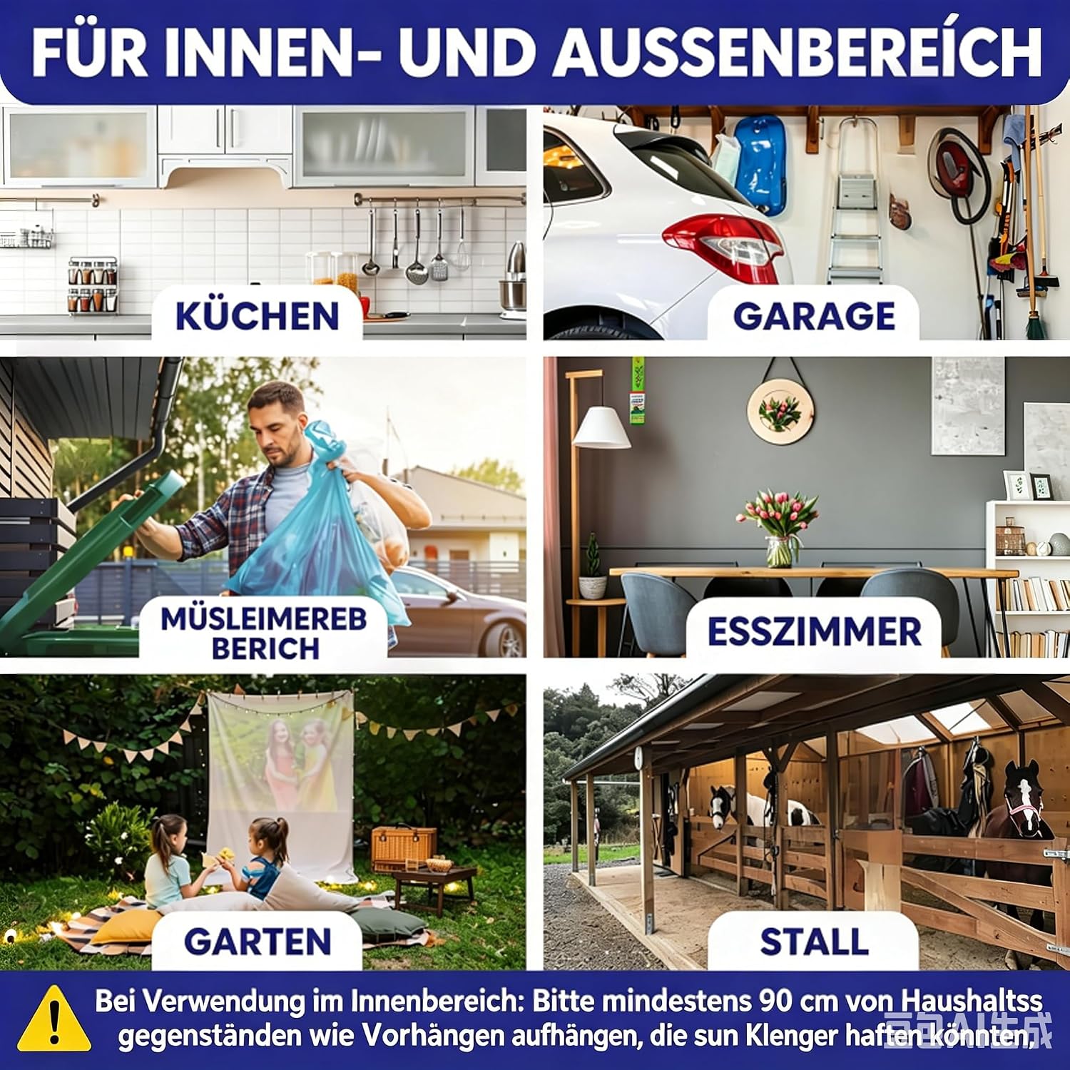 Thumbnail 4 de COMPOLICY Fliegenfänger Klebestreifen Grün: dubbelzijdige vliegenvangers, 20 stuks