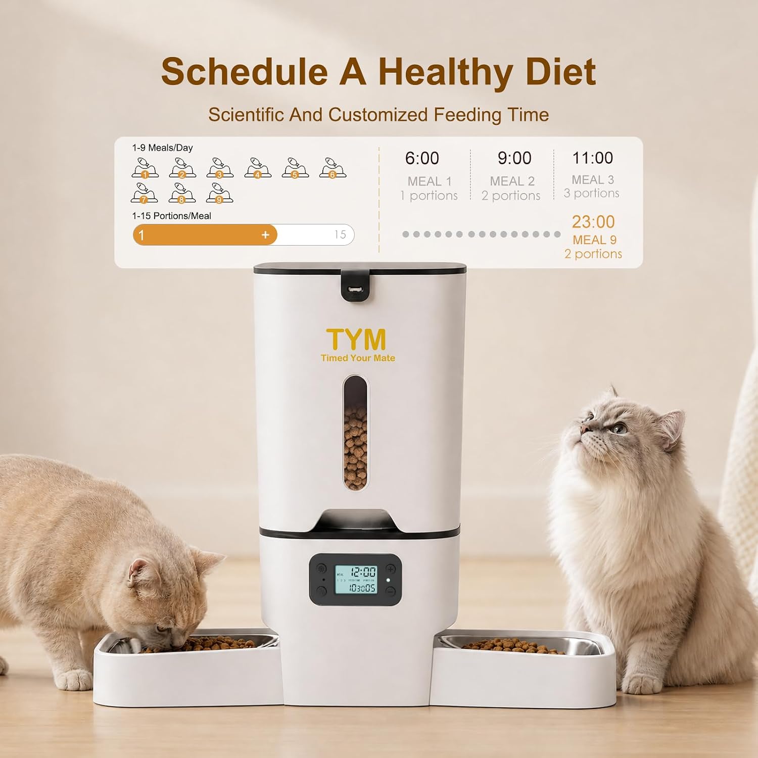 Detalle de Automatic Cat Feeder, 7L Capacity