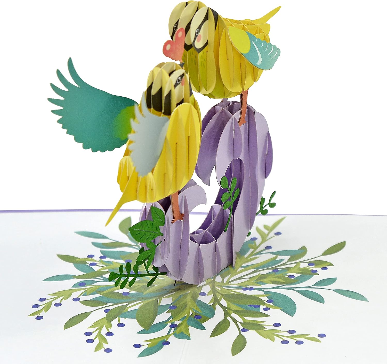 Thumbnail 3 de CUT POPUP.COM CUTPOPUP Finkenpaar 3D-Jahrestagskarte „Liebe“ – Popup-Karte für Hochzeitstag & Geburtstag