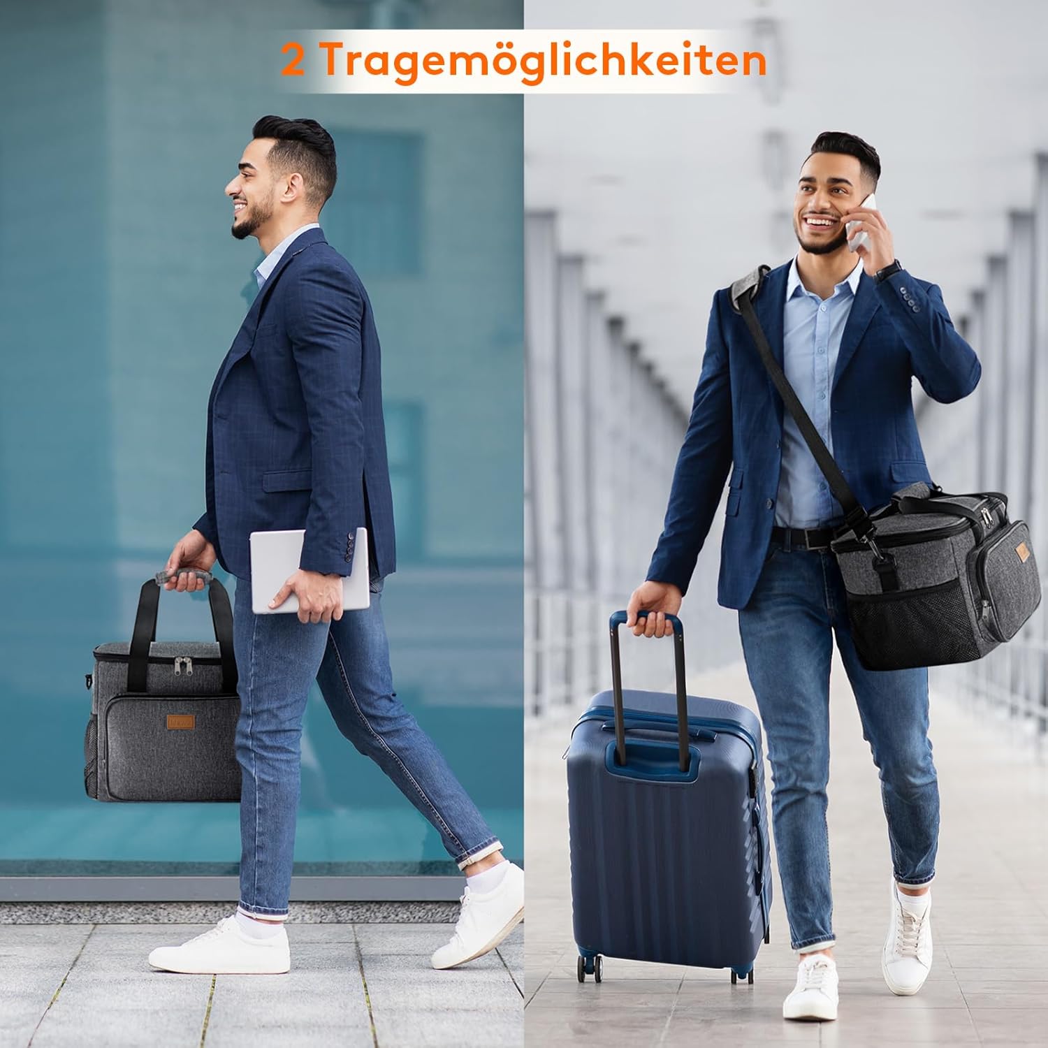 Thumbnail 5 de Lifewit 24L 40 Dosen Kühltasche klein – faltbar, wasserdicht & isoliert (dunkelgrau)