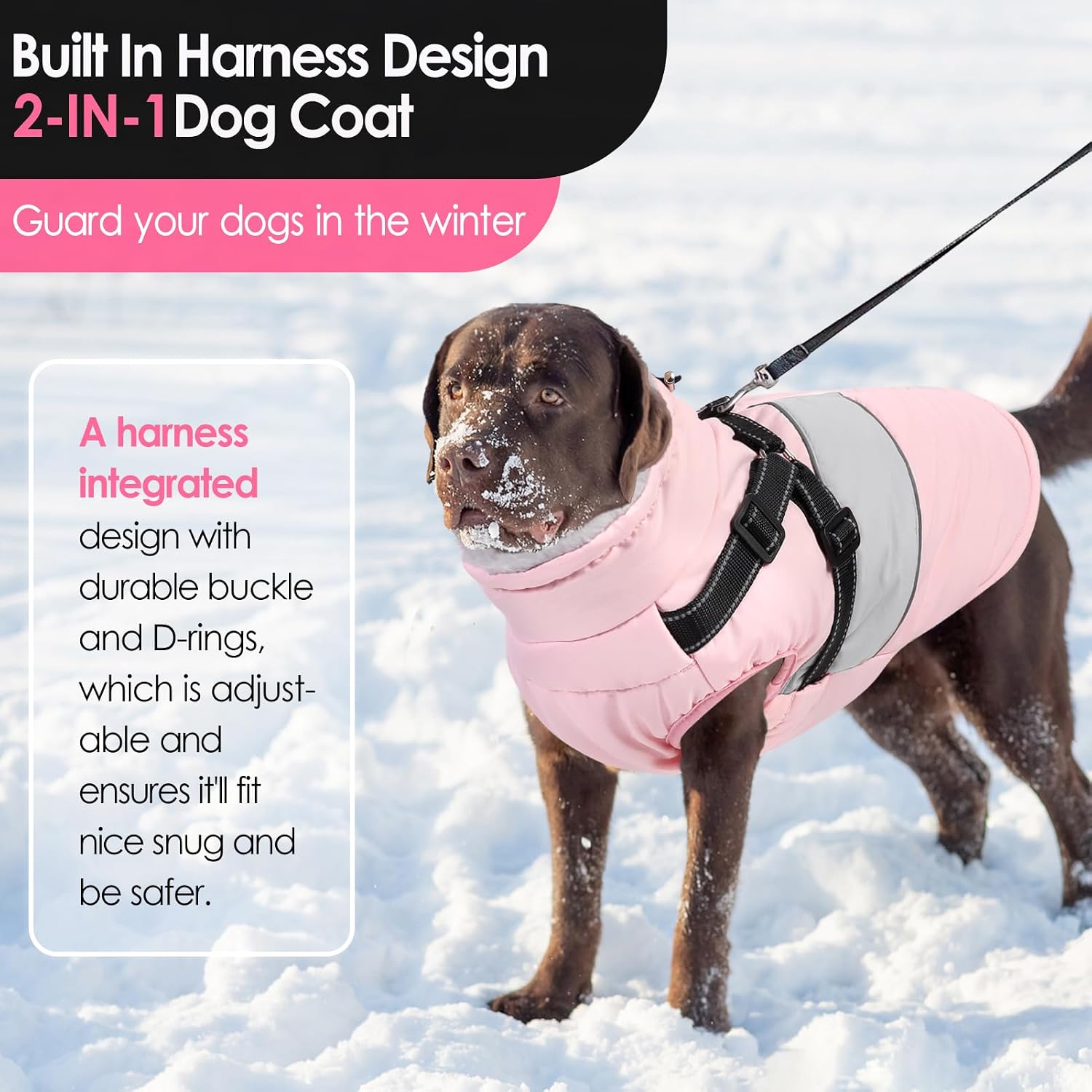 Detalle 2 de AOFITEE Dog Coat XXXL Harness Jacket