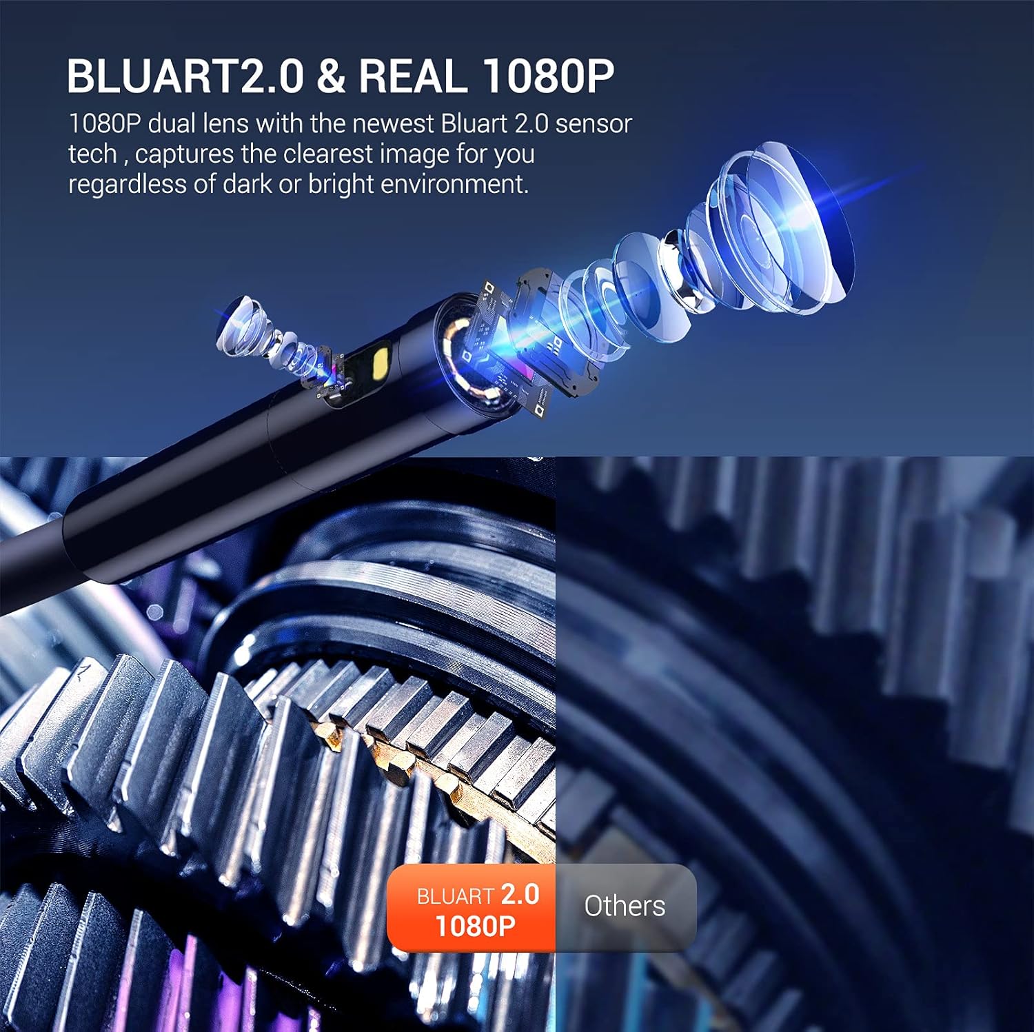 Thumbnail 2 de DEPSTECH Dual Lens Endoscope 1080P 4.3" 📷