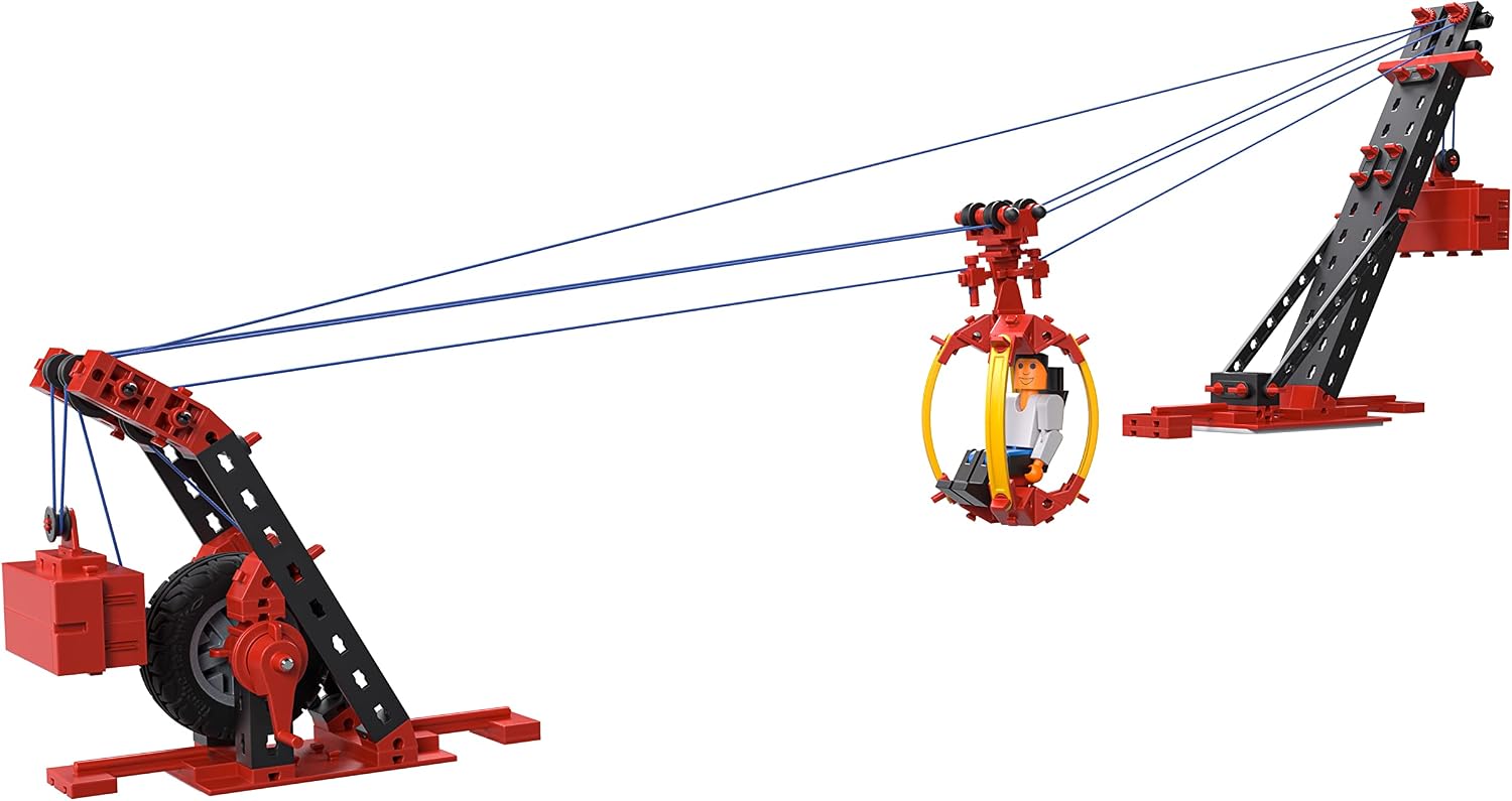 Detalle de fischertechnik ADVANCED 564068 – zestaw kolejki linowej, 3 modele i 6-metrowe kable