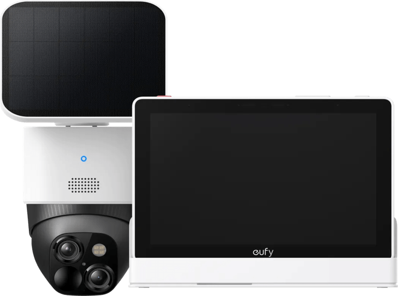 Detalle de eufy SoloCam S340 + Smart Display E10 8" Überwachungsset